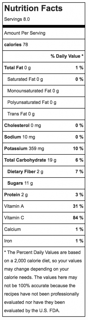 Fruit salad nutrition